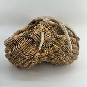 Custom Antler Basket XL with Deer Shed Antler ~ All Natural